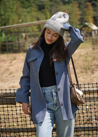 Темно-сіра демісезонна куртка куртка-піджак SHEIN