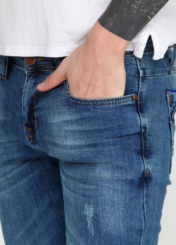 Синие демисезонные прямые джинсы Murratto