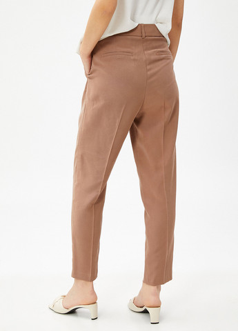 Светло-коричневые классические демисезонные классические брюки KOTON