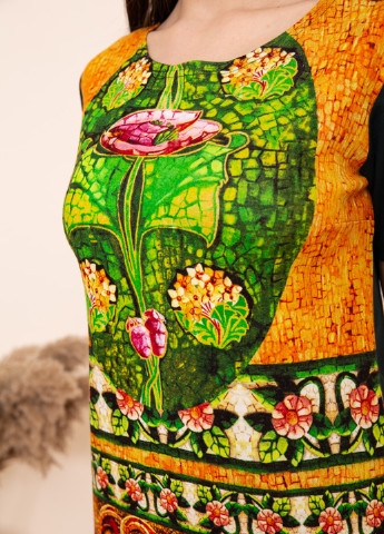 Комбинированное кэжуал платье платье-футболка Ager с абстрактным узором