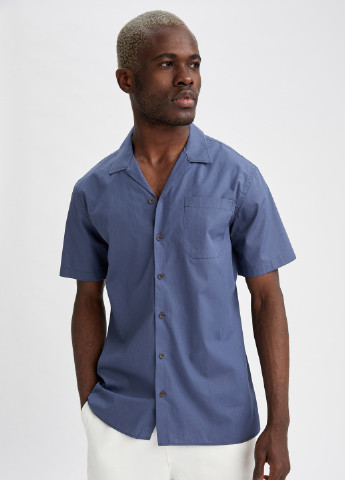 Серо-голубой кэжуал рубашка DeFacto