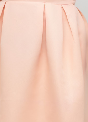 Персиковое коктейльное платье клеш Boohoo однотонное