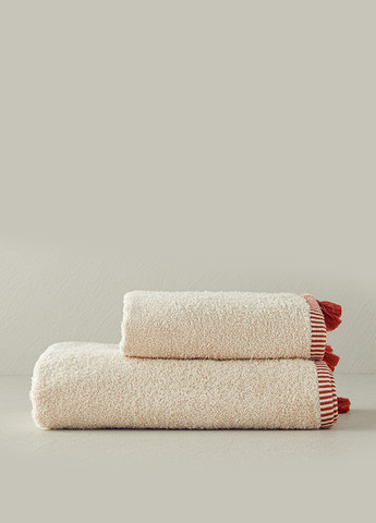 English Home полотенце для рук, 30х45 см однотонный светло-бежевый производство - Турция