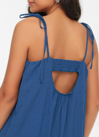 Індиго повсякденний сукня AMORI однотонна