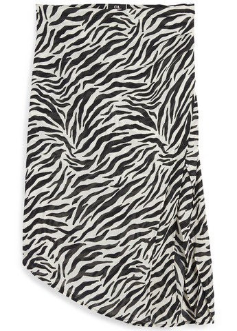Черно-белая кэжуал зебра юбка C&A на запах