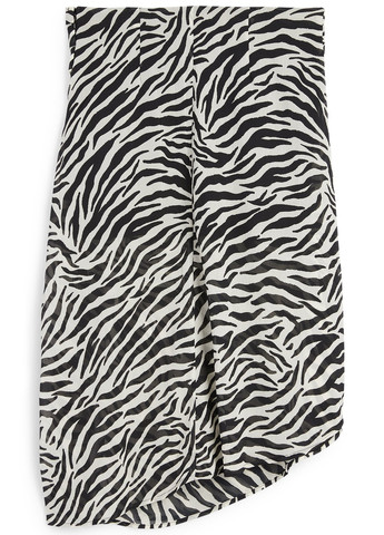 Черно-белая кэжуал зебра юбка C&A на запах