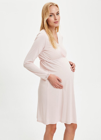 Розовое кэжуал платье для беременных на запах DeFacto