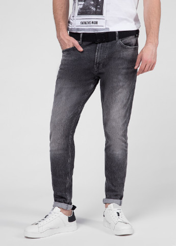 Черные демисезонные зауженные джинсы Pepe Jeans