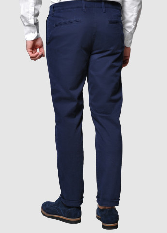 Темно-синие кэжуал демисезонные прямые брюки Arber