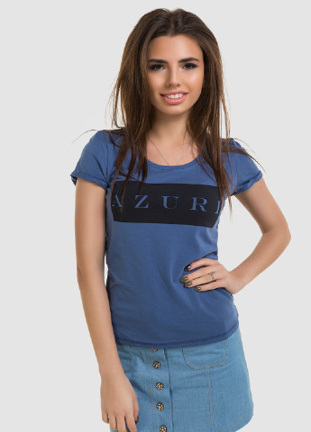 Светло-синяя летняя футболка Azuri