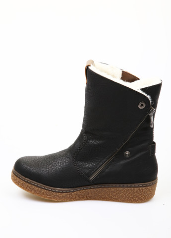 Зимние ботинки Rieker с заклепками, с логотипом, с молнией из искусственной кожи