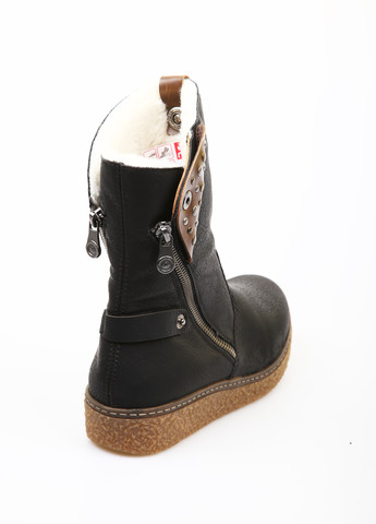 Зимние ботинки Rieker с заклепками, с логотипом, с молнией из искусственной кожи