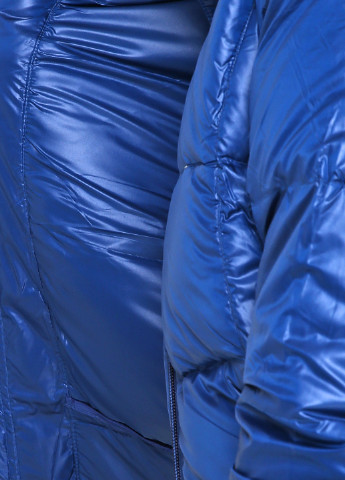 Синий осенний Пуховик с капюшоном Nike