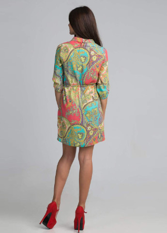 Комбинированное кэжуал платье Marnastini с абстрактным узором