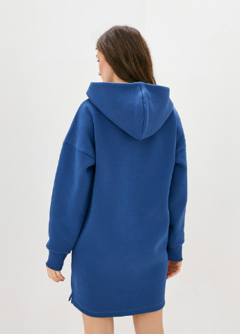 Синее спортивное платье-худи Daria Karpiuk однотонное