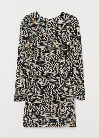 Чорно-білий кежуал сукня H&M зебра