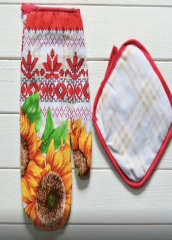 Кухонный набор фартук перчатка прихватка полотенце подсолнух (32564695) Francesco Marconi (205106780)