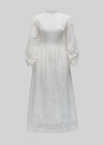 Белое кэжуал, коктейльное платье клеш Gepur однотонное