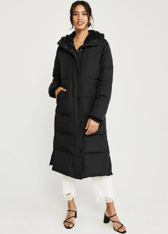 Чорна зимня куртка Abercrombie & Fitch