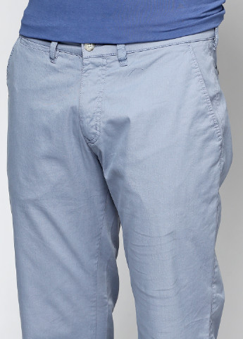 Голубые кэжуал демисезонные со средней талией брюки Pioneer