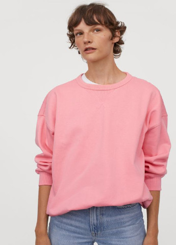 Свитшот H&M - крой розовый кэжуал - (200480762)