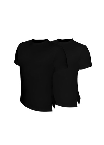 Черная набор базовых мужских футболок черный 2шт l (mna31ec121366) Rix