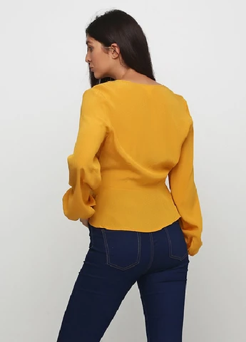 Гірчична блуза на запах H&M
