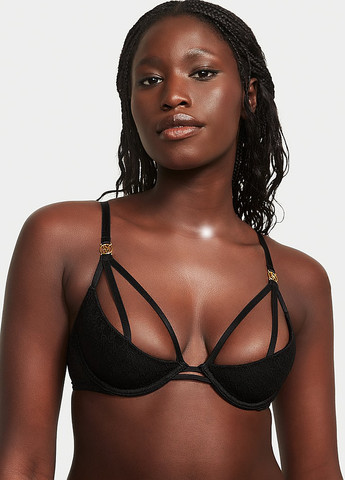 Черный демисезонный комплект (бюстгальтер, трусики) Victoria's Secret