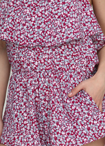 Комбинезон Zhmurchenko Brand комбинезон-шорты цветочный бордовый кэжуал