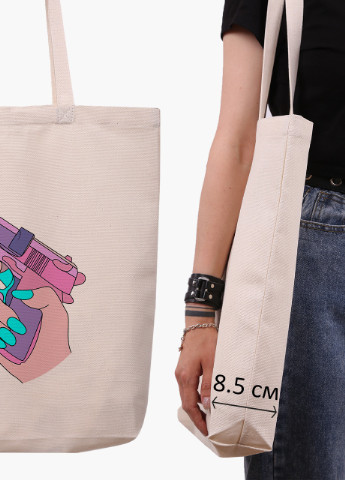 Эко сумка шоппер белая Убийвство Диджитал Арт (Kill Digital art) (9227-1636-WTD) Еко сумка шоппер біла 41*39*8 см MobiPrint (215943843)