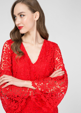 Красное кэжуал платье а-силуэт Trussardi Jeans однотонное