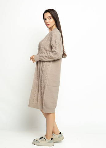 Бежева кежуал сукня сукня светр Time of Style однотонна