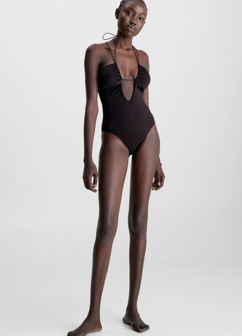 Чорний літній купальник суцільний Calvin Klein