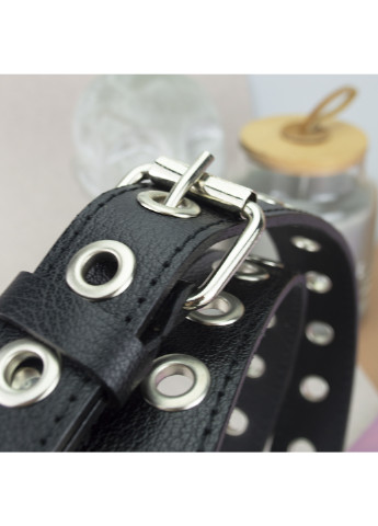 Ремінь жіночий шкіряний з люверсами чорний PS-3033 (130 см) Puos (251225093)