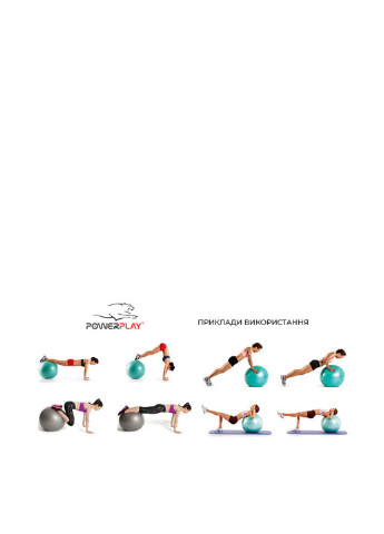 Мяч-масажер для фитнеса и гимнастики с насосом, 65 см PowerPlay (138091631)