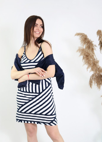 Темно-синя жіночий сарафан N.EL.