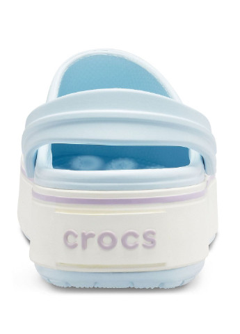 Голубые сабо на платформе Crocs на платформе