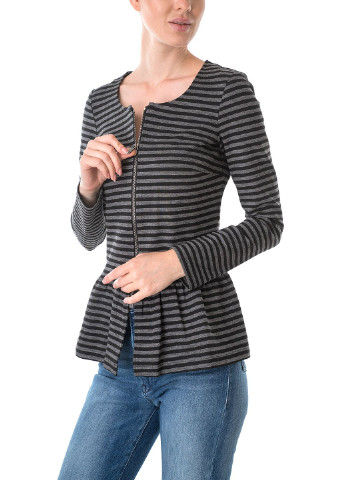 Серый женский жакет Marc Aurel полосатый - зимний