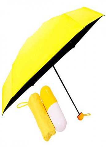 Складной мини зонт в капсуле карманный зонтик в футляре (44103265) Желтый Francesco Marconi (205436449)