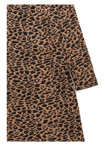 Коричневое кэжуал платье а-силуэт Wallis леопардовый