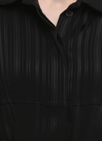 Черное деловое платье Angel в полоску