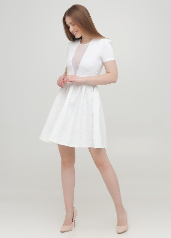 Білий коктейльна сукня кльош No Brand однотонна