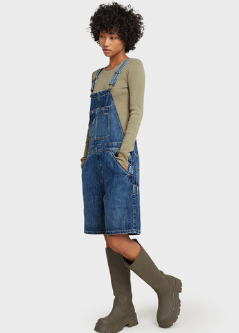 Комбинезон G-Star Raw комбинезон-шорты варенка синий денил хлопок, джинс