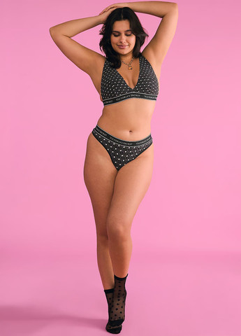 Чорний бралетт бюстгальтер Victoria's Secret без кісточок бавовна