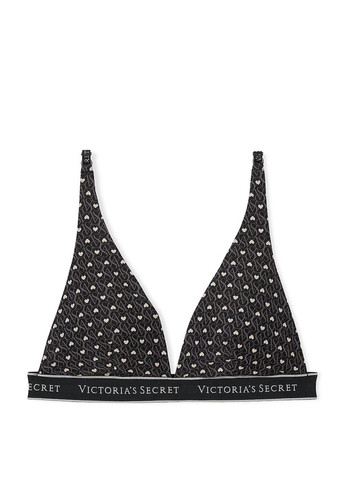 Чорний бралетт бюстгальтер Victoria's Secret без кісточок бавовна
