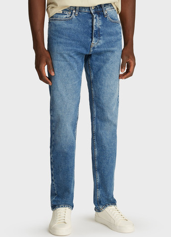 Синие демисезонные прямые джинсы Calvin Klein Jeans