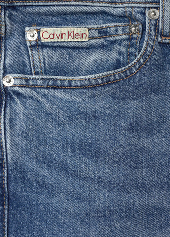 Синие демисезонные прямые джинсы Calvin Klein Jeans