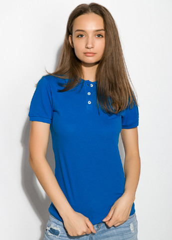 Голубой женская футболка-поло Lagems однотонная