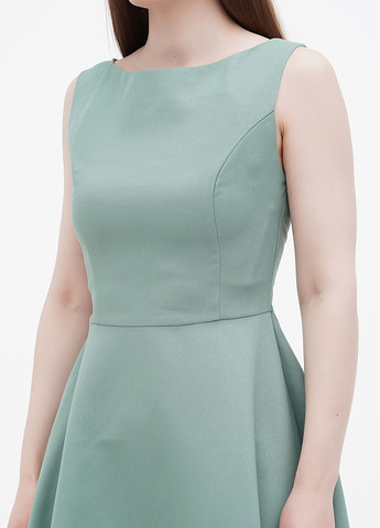 Сіро-зелена кежуал плаття, сукня кльош Dioni однотонна