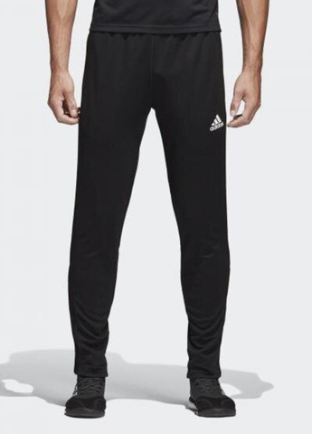 Черные спортивные демисезонные зауженные брюки adidas